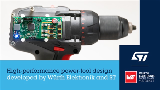 Wurth Elektronik and STMicroelectronics jointly developed a demo using a Wurth power tool