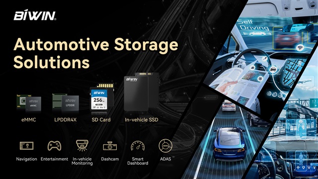 Presently, the company has launched a series of automotive storage products, including eMMC, UFS, LPDDR, BGA SSD, and SSD