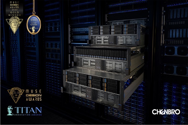 Chenbro's innovative server chassis once again receives international recognition, winning 2023 MUSE design award and TITAN Innovation Awards