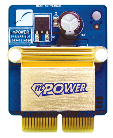 Albatron's mPower interface card adds a fourth phase to a motherboard's power circuitry