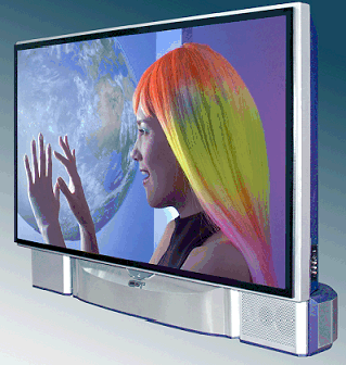 CPT 65-inch LCOS RPTV, with contrast ratio of 1,100:1, brightness of 600 cd/m2, response time of 8ms and depth of 45cm