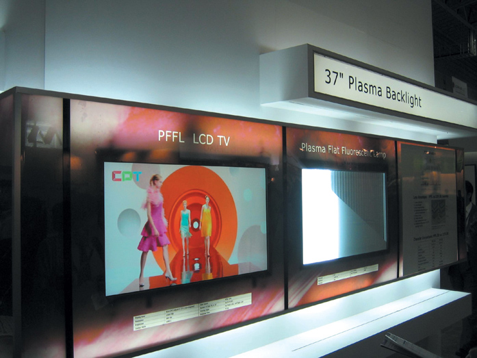 CPT shows 37-inch plasma backlights, claiming that the module is mercury-free