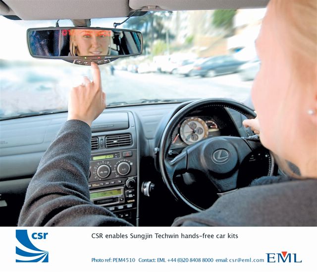 CSR BlueCore technology selected for Bluetooth handsfree car mirror