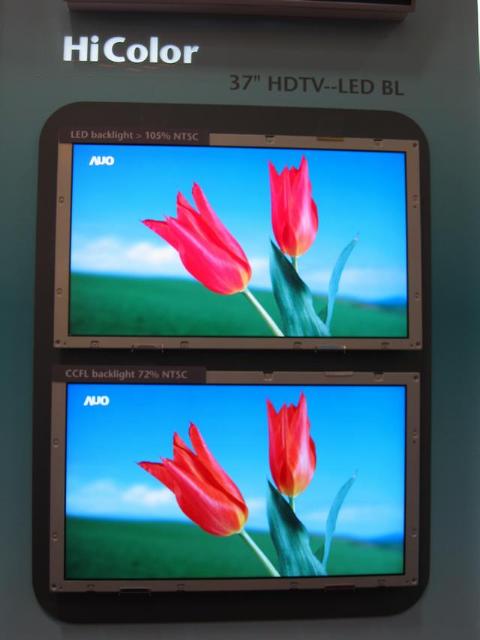 AUO's 37-inch HDTV-LED backlit panel