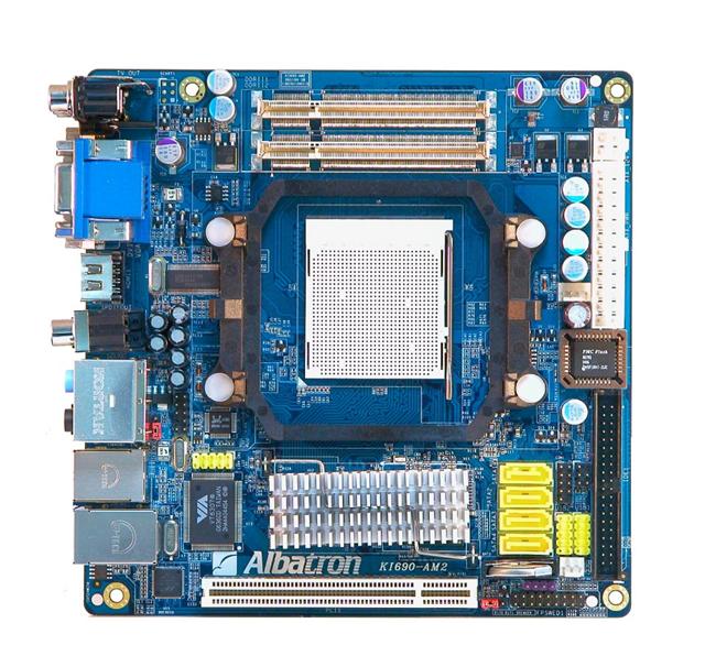 The Albatron KI690-AM2 Mini-ITX motherboard