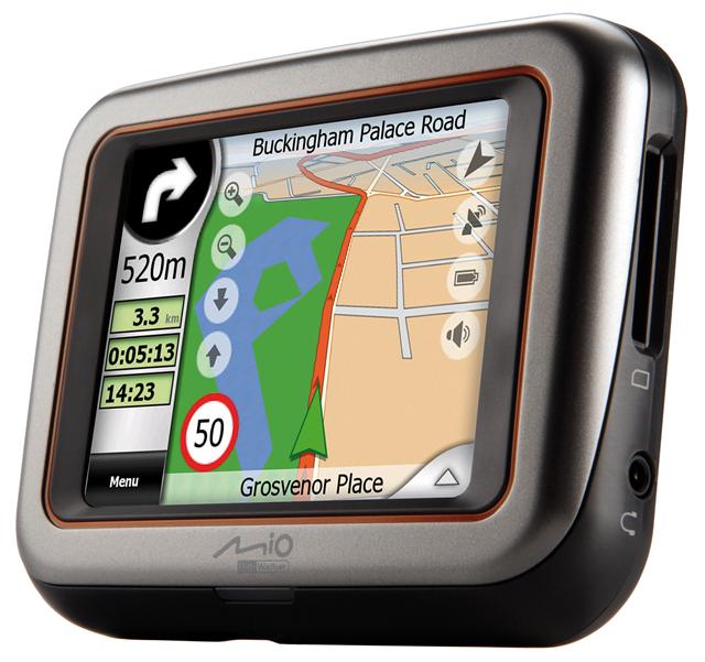 The Mio DigiWalker C220 GPS device