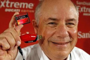 SanDisk CEO with new Ducati branded CF card and USB drive