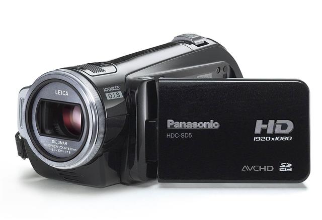 The Panasonic HDC-SD5 high-definition camcorder