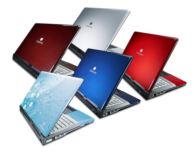 Gateway M-series and T-series notebooks in new colors