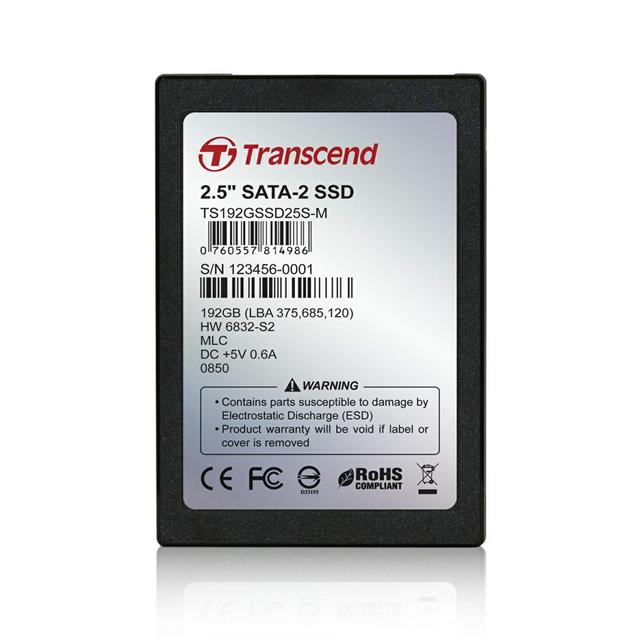 Transcend introduces 192GB 2.5-inch SATA II SSD