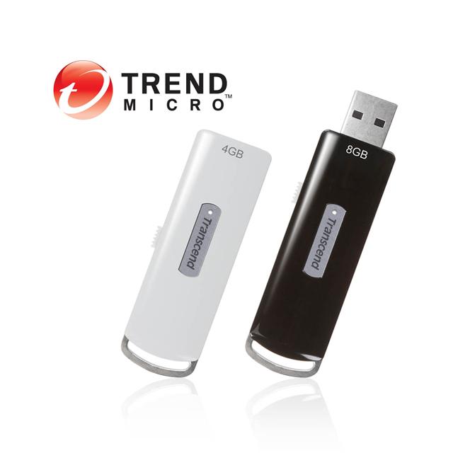 Transcend flash drive with preloaded Trend Micro antivirus software