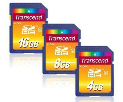Transcend Ultimate Class 10 SDHC cards
