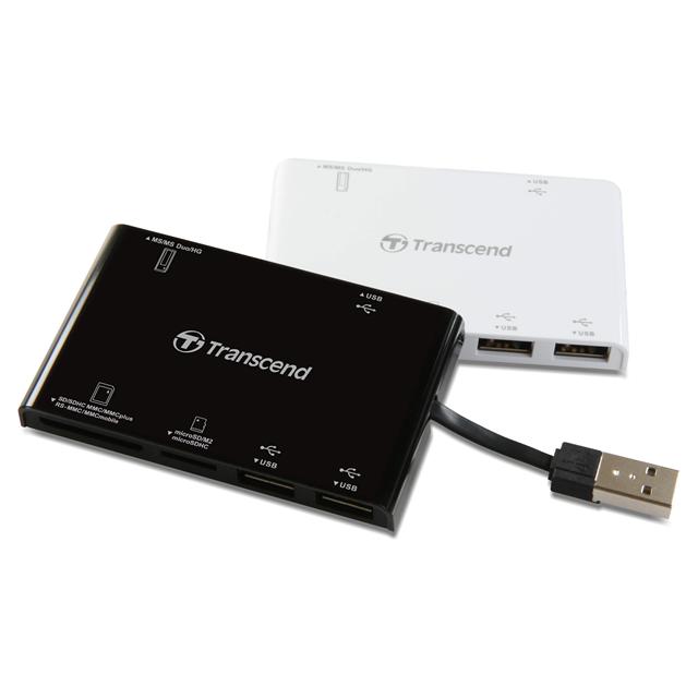 Transcend multi-card reader with three USB ports