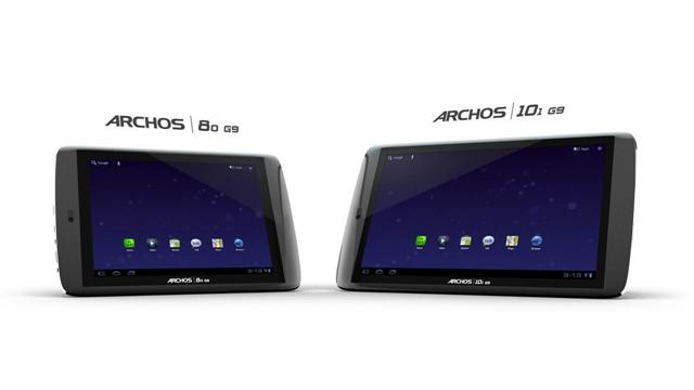 Archos G9-series tablets featuring Seagate HDD